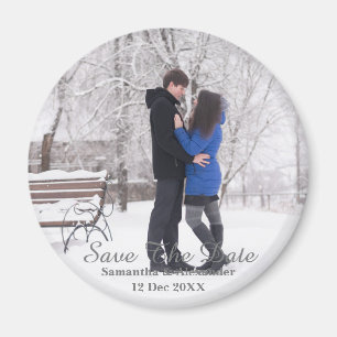 Modernes Foto Winter Save the Date Magnet