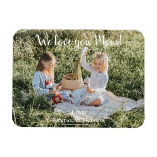 Modernes Foto Wir Liebe Sie Mama Magnet