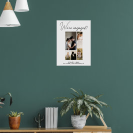 Modernes Foto Wir sind eine Verlobte Engagement-Pa Poster