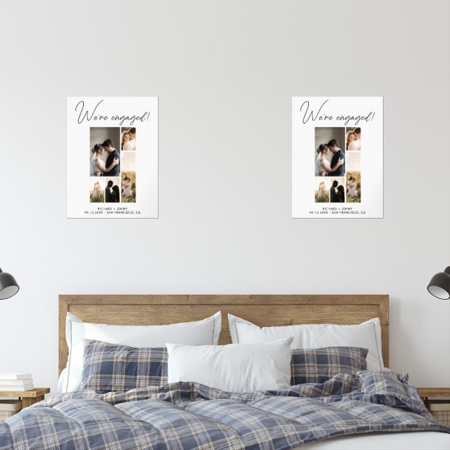 Modernes Foto Wir sind Verlobte Verlobung Bilderwand Sets (Schlafzimmer)