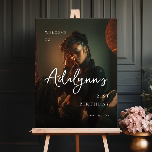 Modernes Foto zum Geburtstag Poster (Von Creator hochgeladen)