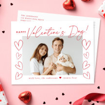 Modernes Foto zum Valentinstag mit roter Schrift