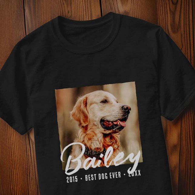 Modernes Foto zur Erinnerung an den besten Hund je T-Shirt (Von Creator hochgeladen)