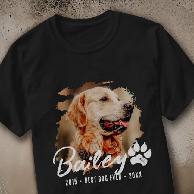 Modernes Foto zur Erinnerung an den besten Hund je T-Shirt (Von Creator hochgeladen)