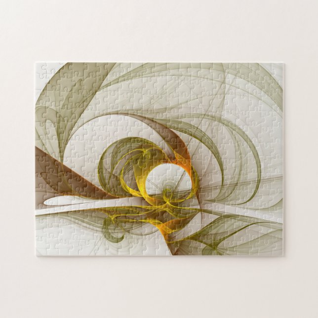 Modernes Fraktal mit Abstrakten Wertvollen Metallf (Horizontal)