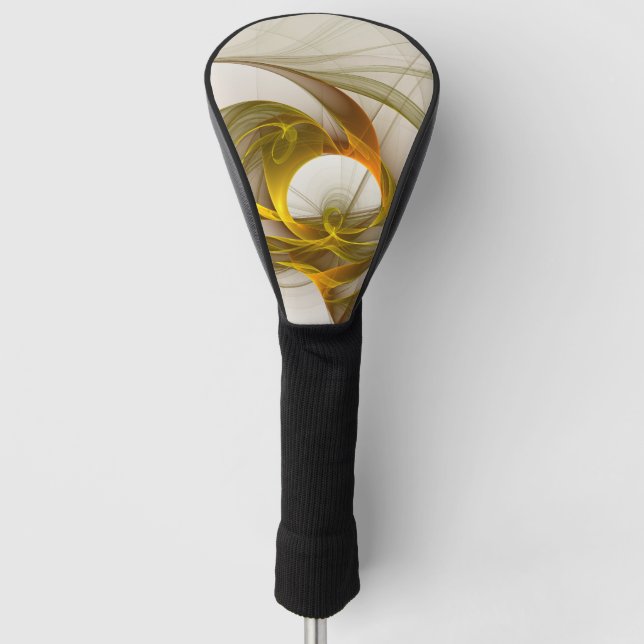 Modernes Fraktal mit Abstrakten Wertvollen Metallf Golf Headcover (Vorderseite)