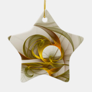 Modernes Fraktal mit Abstrakten Wertvollen Metallf Keramik Ornament