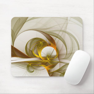 Modernes Fraktal mit Abstrakten Wertvollen Metallf Mousepad