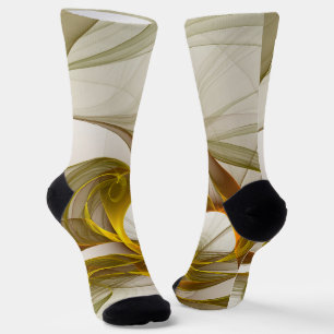 Modernes Fraktal mit Abstrakten Wertvollen Metallf Socken