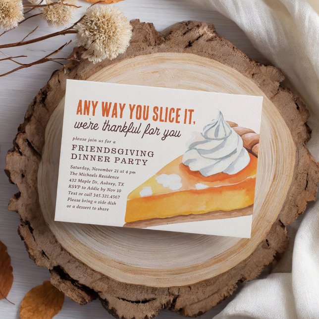 Modernes Friendsgiving-Dinner Einladung (Von Creator hochgeladen)