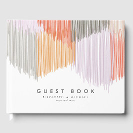Modernes Fringe Wedding Guest Book Gästebuch