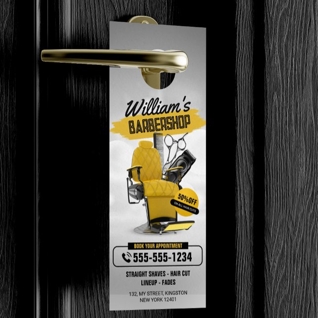 Modernes Friseur für Friseur-Friseur im Barbershop Türanhänger (Von Creator hochgeladen)