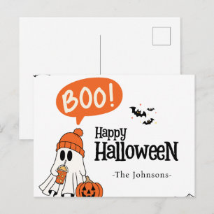 Modernes Frohes Halloween Postkarte