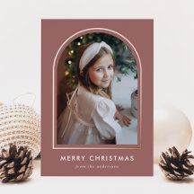 Modernes frohes Weihnachts Dusty Rose Arch Foto