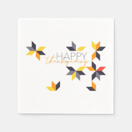 Modernes, fröhliches Design von Happy Thanksgiving Serviette