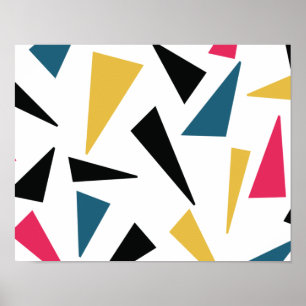 Modernes, fröhliches, lustiges, lebendiges geometr poster