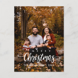 Modernes fröhliches Weihnachts-Foto Postkarte