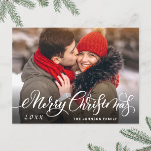 Modernes fröhliches Weihnachtsfest FOTO Gruß Postkarte