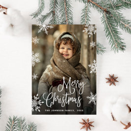 Modernes fröhliches Weihnachtsfest FOTO Gruß Postkarte