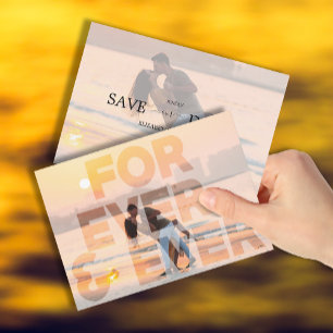 Modernes FRREVER-Hochzeitssemble-Foto Save the Dat Date
