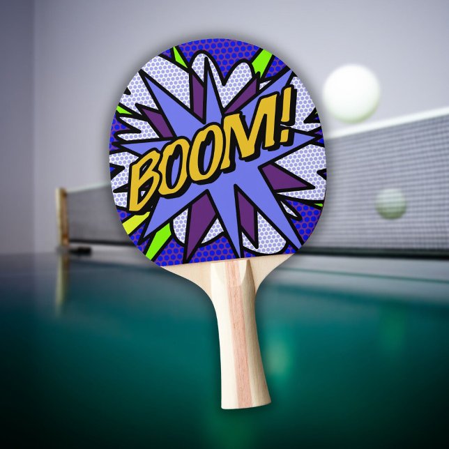 Modernes Fun Cooles Comic Book BOOM Tischtennis Schläger (Modern Fun Cool Comic Book BOOM Ping Pong Paddle)