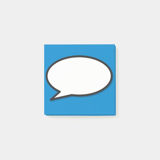 Modernes Funny Comic Book Speech Blase Post-it Klebezettel (Vorderseite)