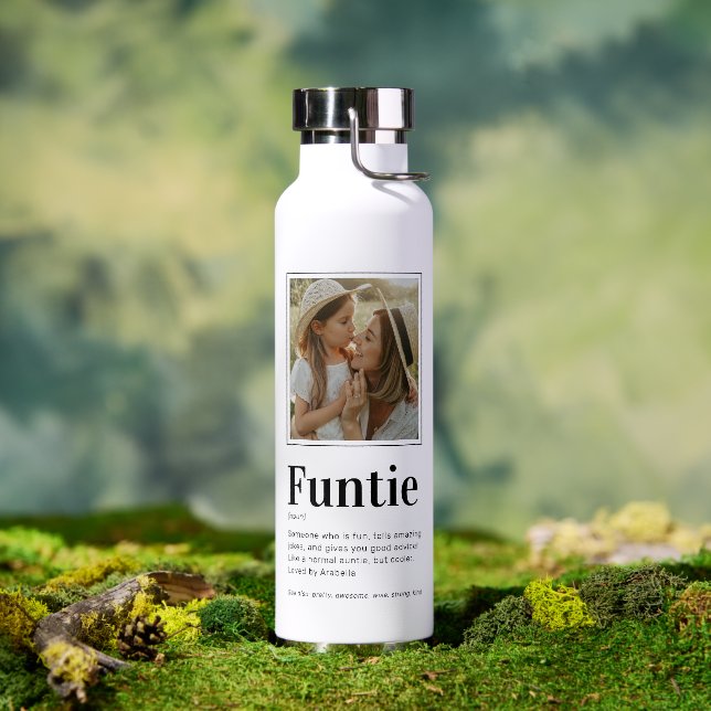 Modernes Funtie Auntie Foto Trinkflasche (Außenbereich)