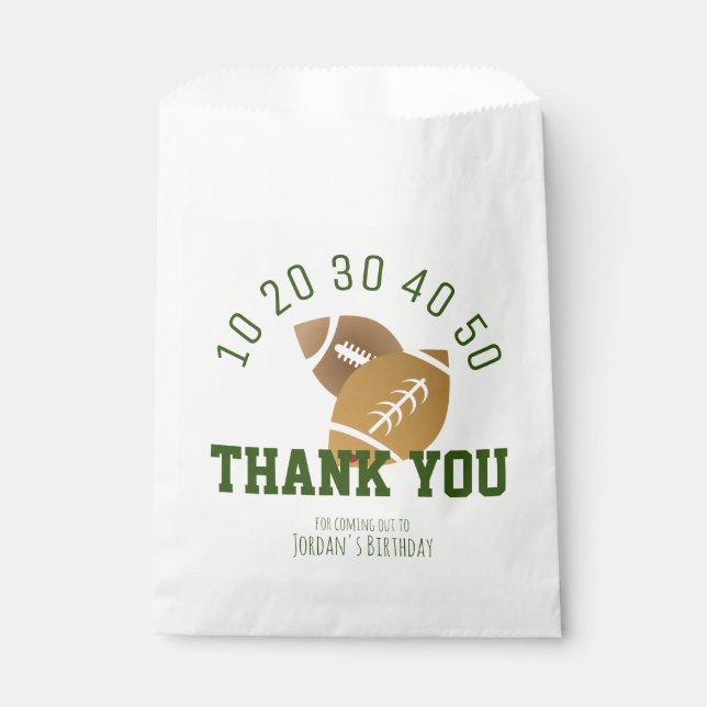 Modernes Fußballfeld Geschenktütchen (Vorderseite)
