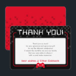 MODERNES GAMING DANKS Bar Mitzvah cool schwarz rot Dankeskarte<br><div class="desc">von kat massard >>> www.simplysweetPAPERIE.com << Ein einfaches Design für Ihre DANK YOU FLAT CARDS - um Ihre wichtigsten Einladungen zu erfüllen. Liebe des Designs, aber möchte einige Änderungen sehen - ein anderes Farbschema, Produkt, ein Foto hinzufügen oder angepasst für einen anderen Anlass - keine Sorgen einfach kontaktieren Sie mich,...</div>