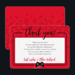 MODERNES GAMING DANKS Bar Mitzvah rot schwarz Dankeskarte<br><div class="desc">von kat massard >>> www.simplysweetPAPERIE.com << Ein einfaches Design für Ihre DANK YOU FLAT CARDS - um Ihre wichtigsten Einladungen zu erfüllen. Liebe des Designs, aber möchte einige Änderungen sehen - ein anderes Farbschema, Produkt, ein Foto hinzufügen oder angepasst für einen anderen Anlass - keine Sorgen einfach kontaktieren Sie mich,...</div>
