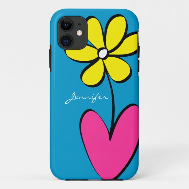 Modernes Gänseblümchen personalisierter iPhone Case-Mate iPhone Hülle (Rückseite)
