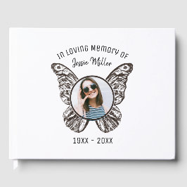 Modernes Gästebuch für Butterfly-Memorial