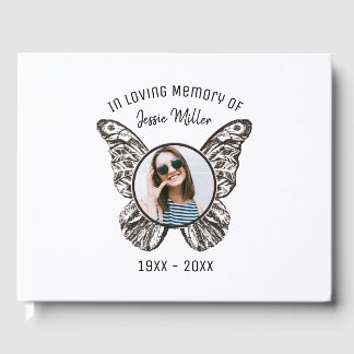 Modernes Gästebuch für Butterfly-Memorial