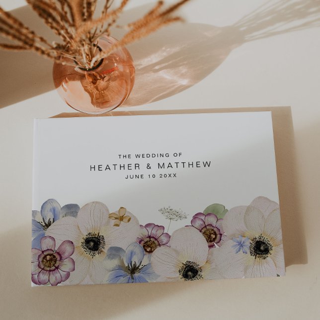 Modernes Gästebuch für Hochzeiten (Modern Floral Wedding Guest Book by Painted Paperie
)