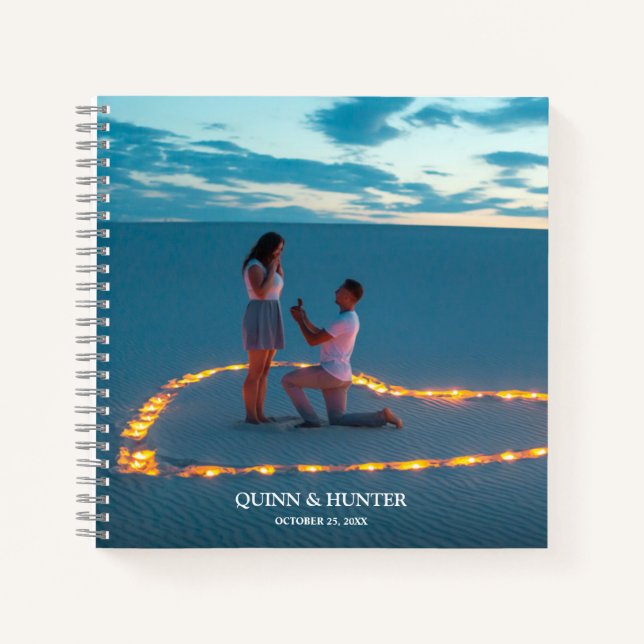 Modernes Gästebuch für Hochzeiten Notizbuch (Vorderseite)