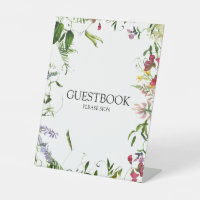 Modernes Gästebuch für Sommerferien der Wildblume
