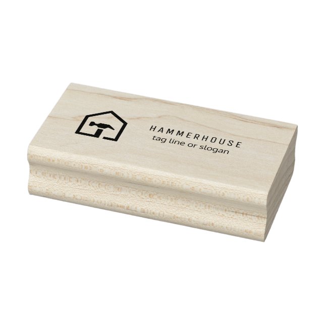 Modernes Gebäude für Schwarz und Golden Constructi Gummistempel (Stempel)