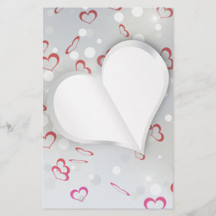 Modernes geflochtenes 3D-Papierherz - Geschirr Briefpapier