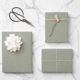 Modernes Gehäuse Green Solid Schlicht Geschenkpapier Set