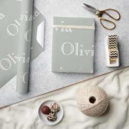 Modernes Gehäuse Personalisierter PastellScript Na Geschenkpapier