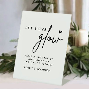 Modernes, Gelassen Liebe-Glühen Sockelschild