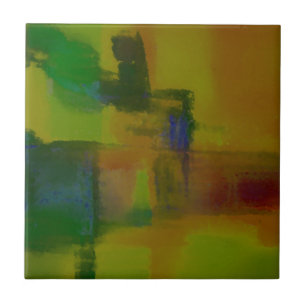 Modernes Gelb-Abstrakt Fliese