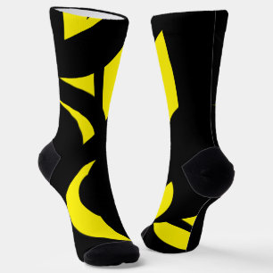Modernes Gelb / Schwarz Socken