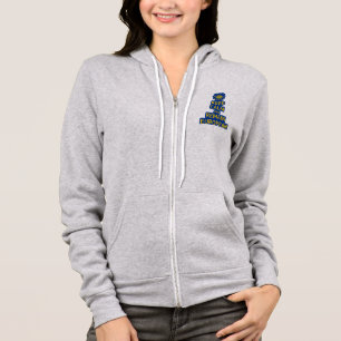 Modernes Gelbblau Behielt Ruhe Crown Europe Vector Hoodie