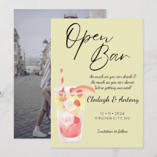 Modernes Gelbes Funny Foto Save The Date