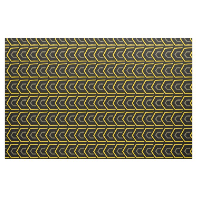 Modernes, gelbes, geometrisches Muster Stoff (Fat Quarter (45,7 x 55,9 cm))