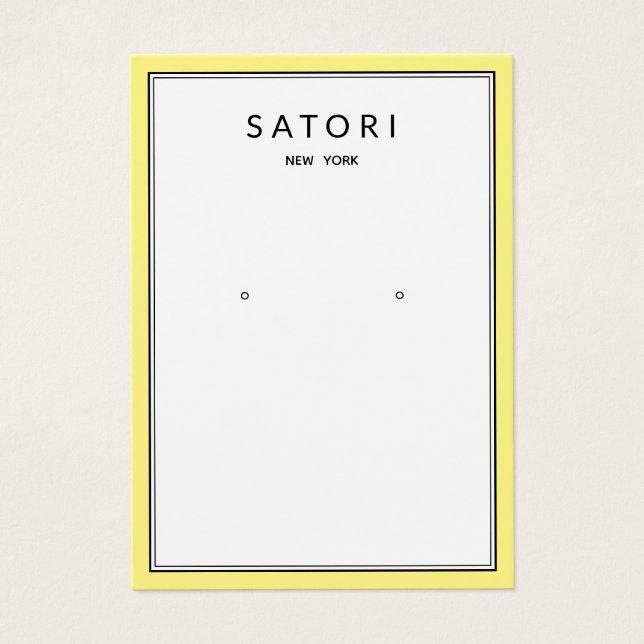 Modernes, gelbes Grenzerdschmuckdisplay (Vorderseite)