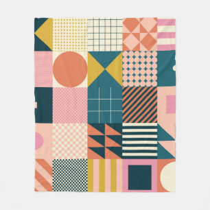 Modernes geometrisch abstraktes Musterdesign mit S Fleecedecke