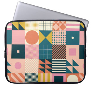 Modernes geometrisch abstraktes Musterdesign mit S Laptopschutzhülle