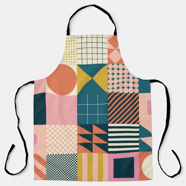 Modernes geometrisch abstraktes Musterdesign mit S Schürze (Vorderseite)